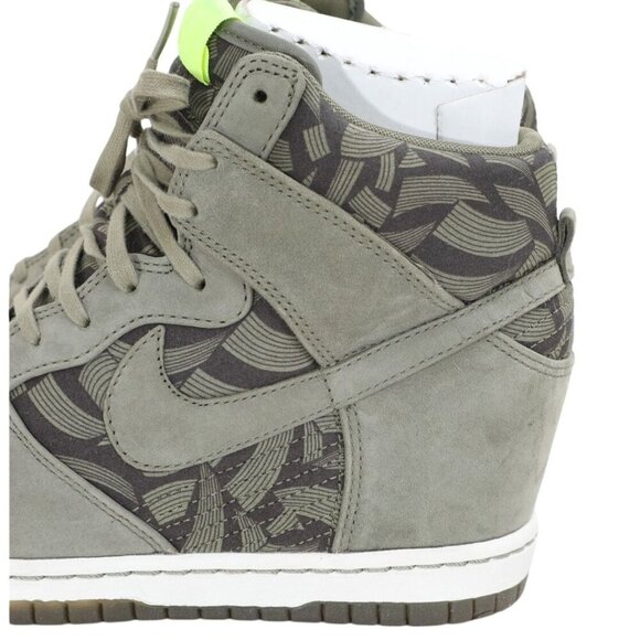 Nike Dunk Sky Hi Liberty of London OG Womens Suede Sneakers Size 8 Olive New - Picture 8 of 13